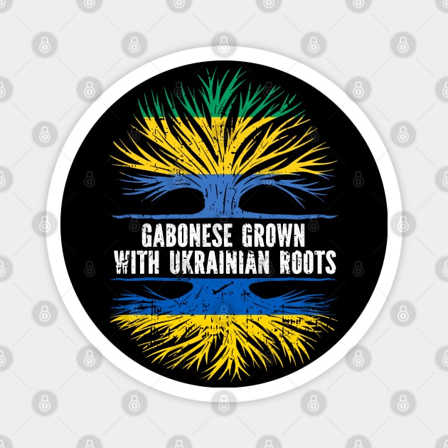 Gabonese Grown with Ukrainian Roots Flag Magnet by silvercoin